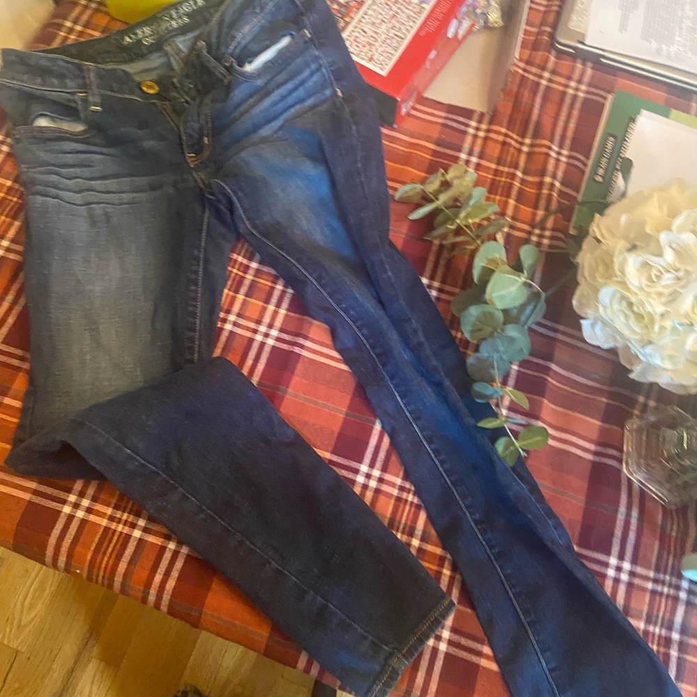 American Eagle Outfitters Dark Blue Skinny Jeans